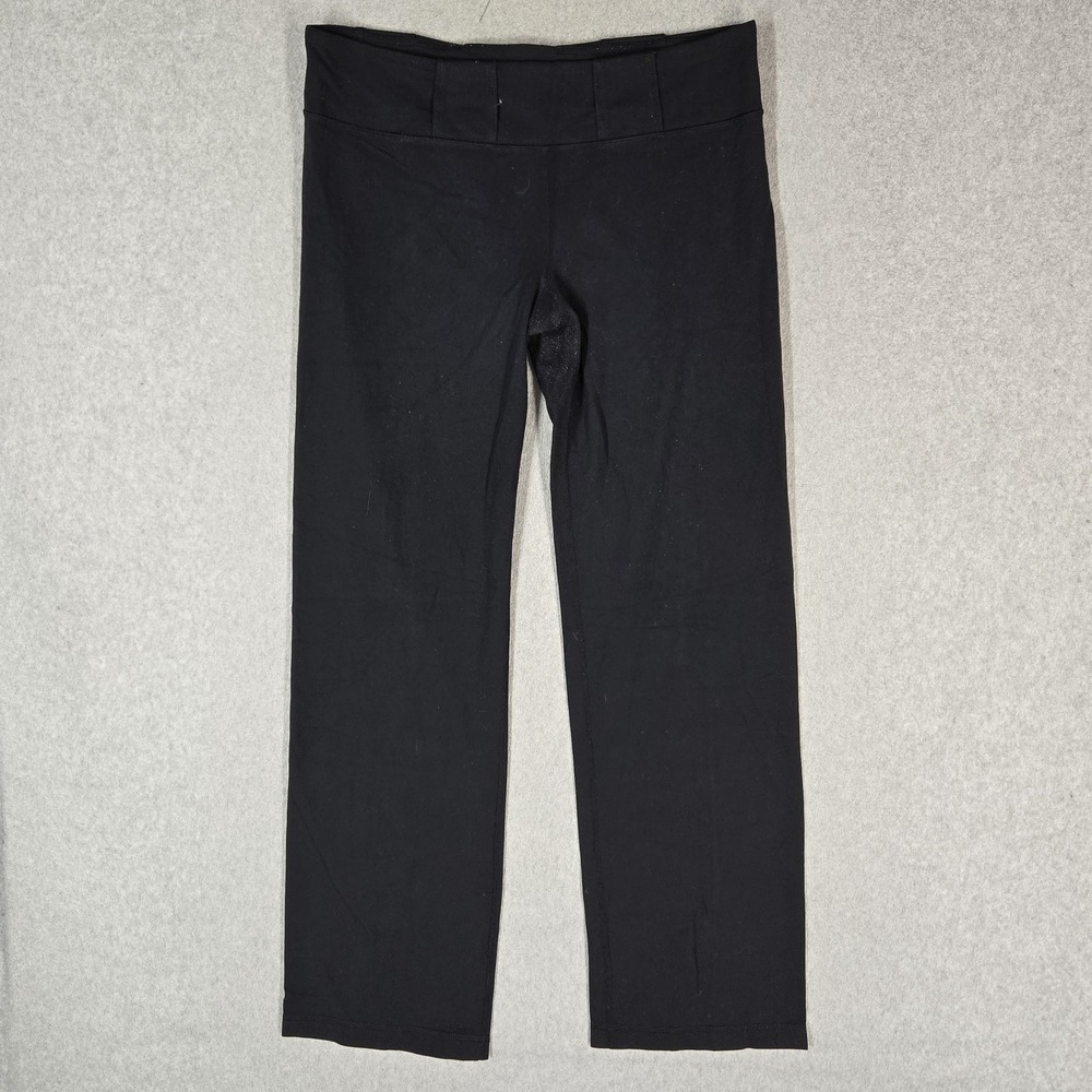 Lululemon Women Activewear Pants 10 Black Yoga Legging 29" Inseam Logo